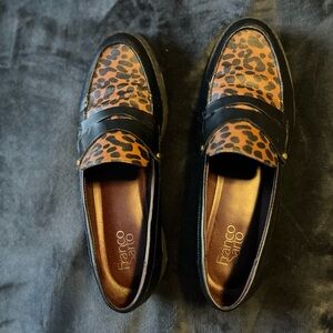Franco Sarto Men's Leopard Print Loafers - GUC